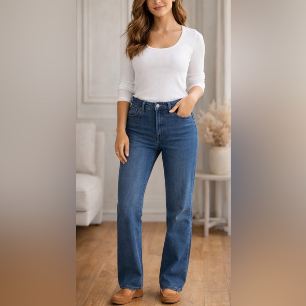 👖 Gloria Vanderbilt Amanda Jeans Size 12P Blue Petite Straight Leg Chic✨
